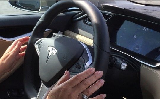 Tesla Model S with autopilot